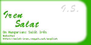 iren salat business card